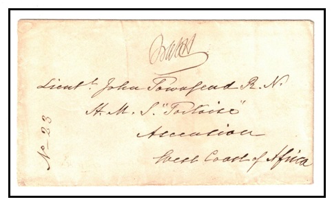 ASCENSION - 1850 inward maritime cover from UK to 