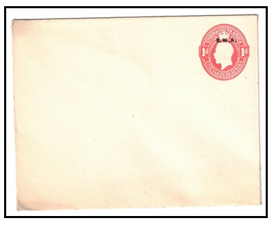 SOUTH WEST AFRICA - 1927 1d red PSE (size a) unused.  H&G 5.