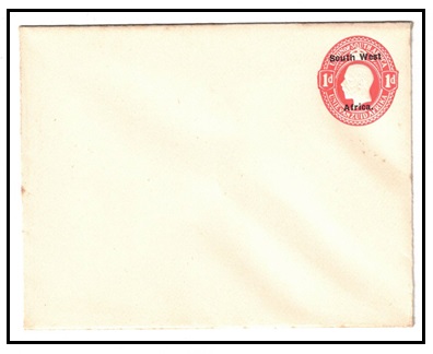 SOUTH WEST AFRICA - 1923 1d red PSE (size a) unused.  H&G 3.