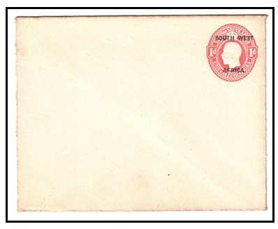 SOUTH WEST AFRICA - 1923 1d red PSE (size a) unused.  H&G 1.
