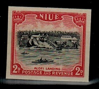 NIUE - 1950 2d IMPERFORATE PLATE PROOF.