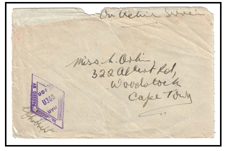 SOUTH AFRICA - 1943 On Active Service 