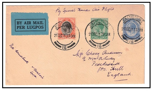 SOUTH AFRICA - 1931 first flight cover to UK.