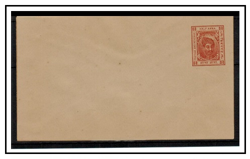 INDIA - 1900 1/2a light brown PSE of Kishangarh State.  H&G 4.