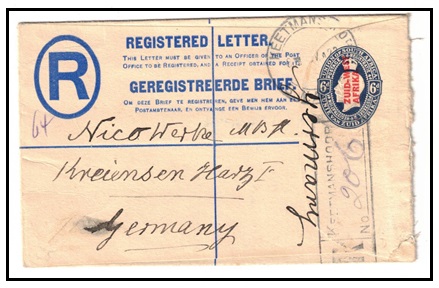 SOUTH WEST AFRICA - 1923 6d blue RPSE (size F) used at KEETMANSHOOP.  H&G 4.