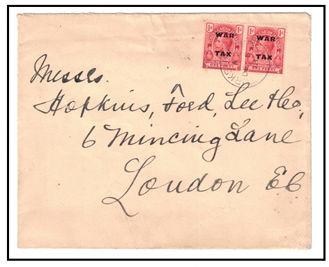 TURKS AND CAICOS IS - 1918 cover to UK with 1d 
