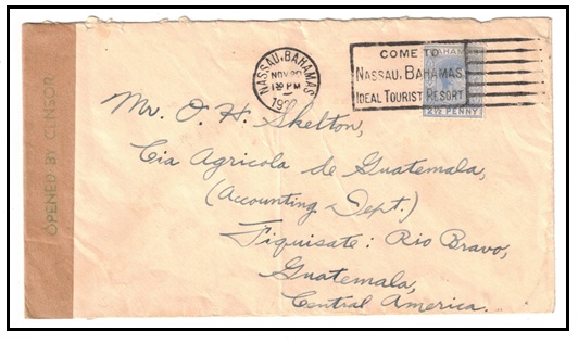 BAHAMAS - 1939 2 1/2d rate 