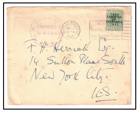 BAHAMAS - 1942 1/2d 