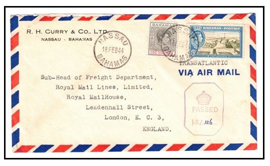 BAHAMAS - 1944 1/6d rate 