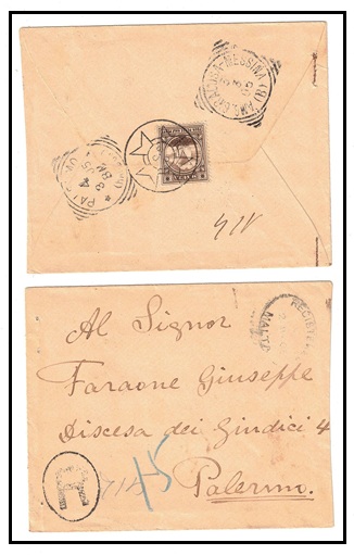 MALTA - 1906 4 1/2d rate registered cover to Italy.