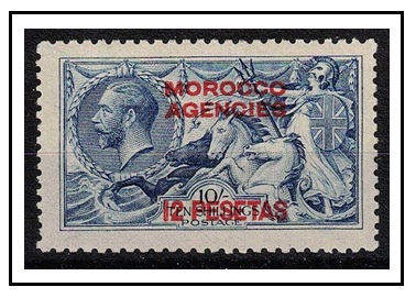 MOROCCO AGENCIES - 1914 12p on 10/- blue 
