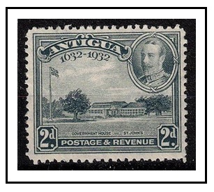 ANTIGUA - 1932 2d grey fine mint with 