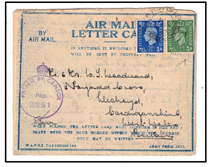 GAMBIA - 1944 use of formula type 