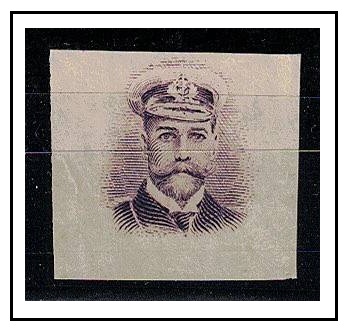 SOUTHERN RHODESIA - 1924 vignette head (SG type 1) printed in violet on cream paper.
