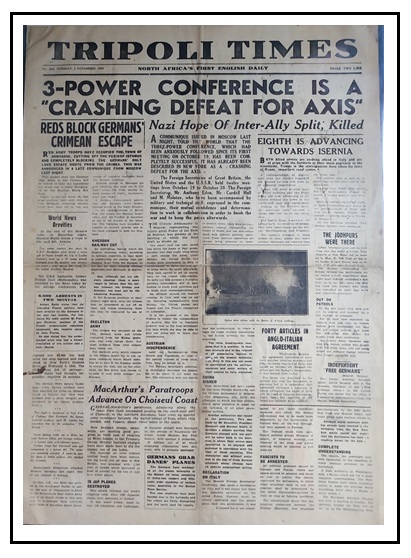 B.O.F.I.C. - 1943 (NOV.2.) front page of the 