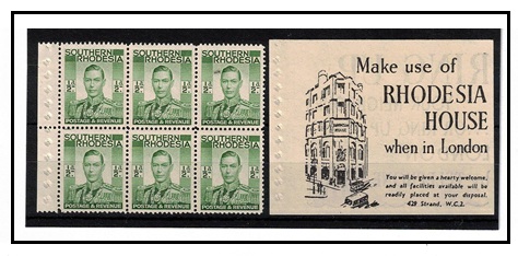 SOUTHERN RHODESIA - 1937 1/2d green U/M 