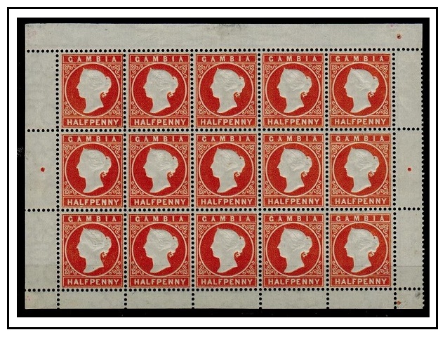 GAMBIA - 1880 1/2d orange 
