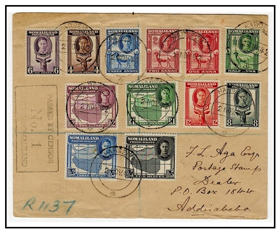 SOMALILAND - 1942 registered 