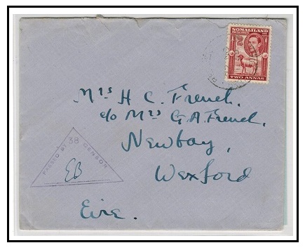 SOMALILAND - 1939 2a rate 