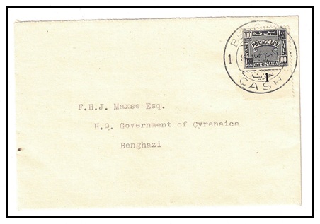 CYRENAICA EMIRATE - 1950 local cover with 100m 