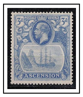 ST.HELENA - 1923 3d bright blue fine mint with 