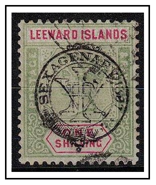 LEEWARD ISLANDS - 1897 1/- 