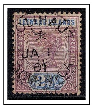 DOMINCA - 1901 use of Leeward Island 2 1/2d adhesive cancelled COLIHAUT/DOMINICA.