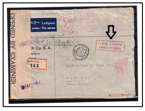 NIGERIA - 1943 inward 