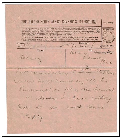 RHODESIA - 1900 (circa) 