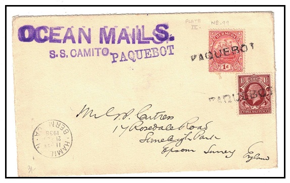 BERMUDA - 1936 2 1/2d rate 