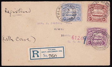 SOLOMON ISLANDS - 1909 registered 