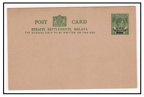 MALAYA - 1937 2c green PSC of Straits Settlements mint overprinted B.M.A./MALAYA.