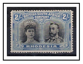 RHODESIA - 1910-13 2/- black and ultramarine 