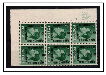 MOROCCO AGENCIES - 1936 5c on 1/2d green 