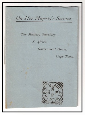 CAPE OF GOOD HOPE - 1900 use of O.H.M.S. letter sheet used at BEAUFORT WEST.
