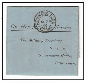 CAPE OF GOOD HOPE - 1900 use of O.H.M.S. letter sheet used at BOWKERS PARK.