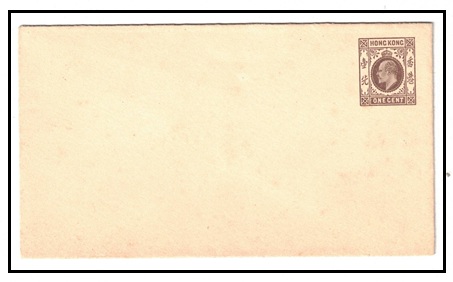 HONG KONG - 1902 1c brown PSE (size a) unused.  H&G 6.