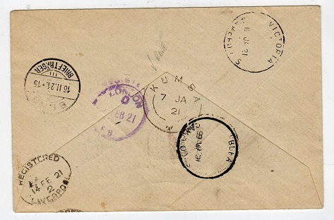 CAMEROONS - 1920 combination cover to Switzerland used at TINTO.