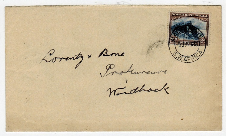 SOUTH WEST AFRICA - 1932 local cover used at MALTANOHE.