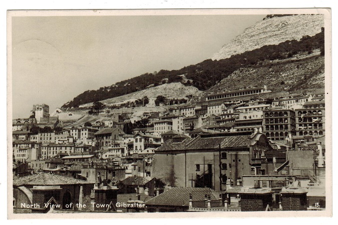 GIBRALTAR - 1949 S.S.PELORUM maritime use of picture postcard to Italy.