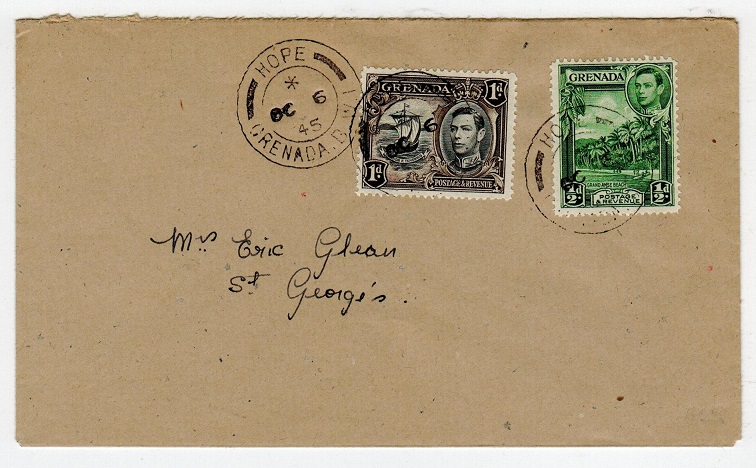 GRENADA - 1945 local cover used at HOPE.