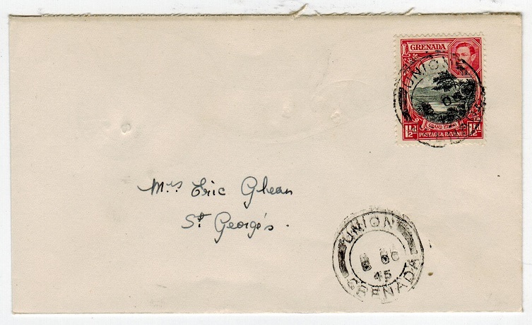 GRENADA - 1945 local cover used at UNION.