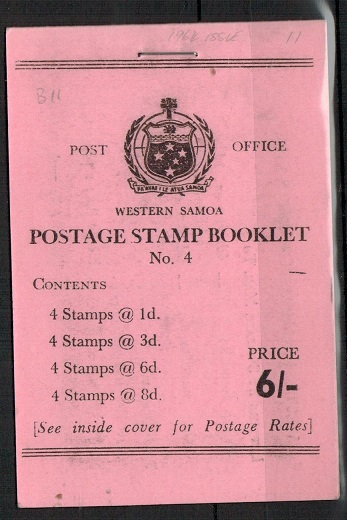 SAMOA - 1965 issue 6/- BOOKLET.  SG SB11.