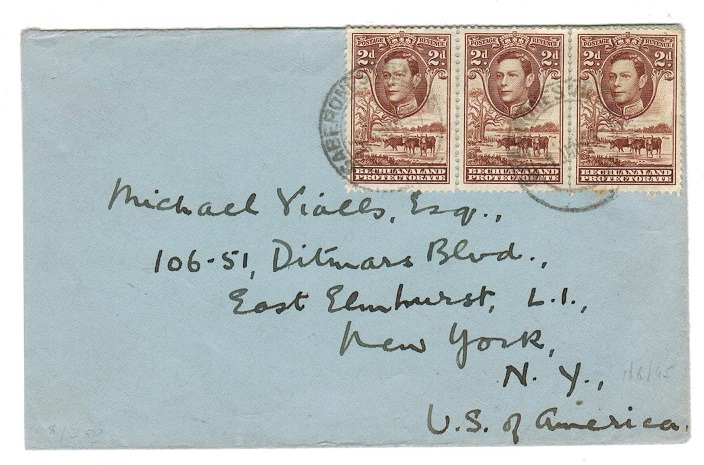 BECHUANALAND - 1945 cover to USA used at GABERONE VILLAGE.