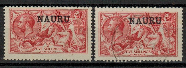 NAURU - 1916 5/- 