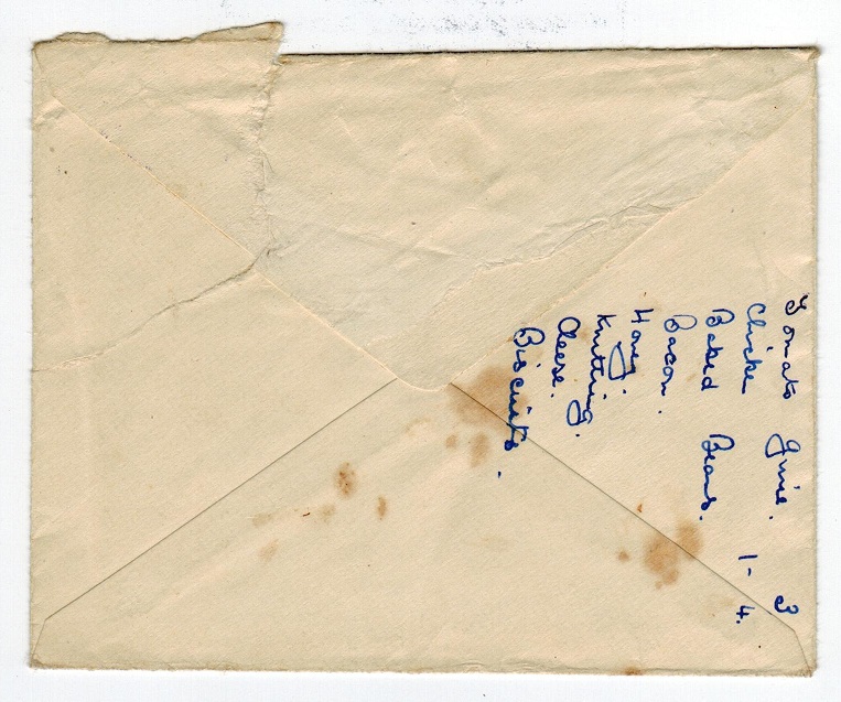 GIBRALTAR - 1940 POSTAGE PAID/5d maritime cover.