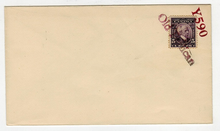 CANADA - 1930 (circa) unaddressed 5c cover cancelled OLD PELICAN. 