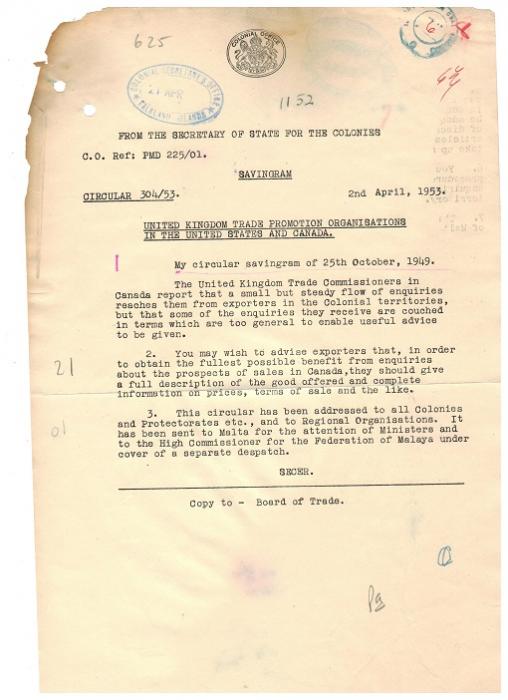 FALKLAND ISLANDS - 1953 colonial letter regarding 