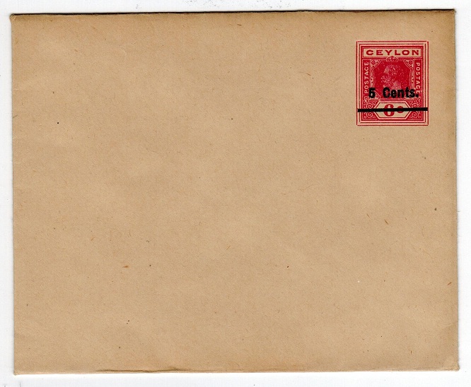 CEYLON - 1922 5c on 6c PSE unused.  H&G 71.