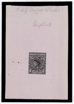 COLONIAL PROOFS - 1920 (circa) Bradbury Wilkinson (helmeted) Greek God proof.